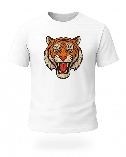 Customised embroidery tiger